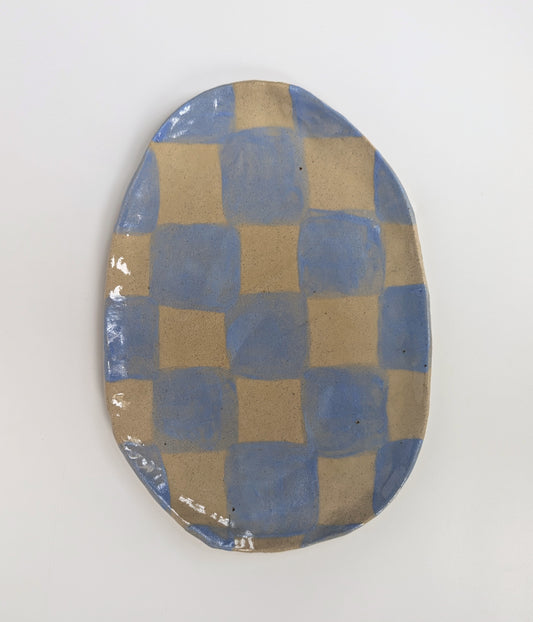 Baby Blue Checks Plate