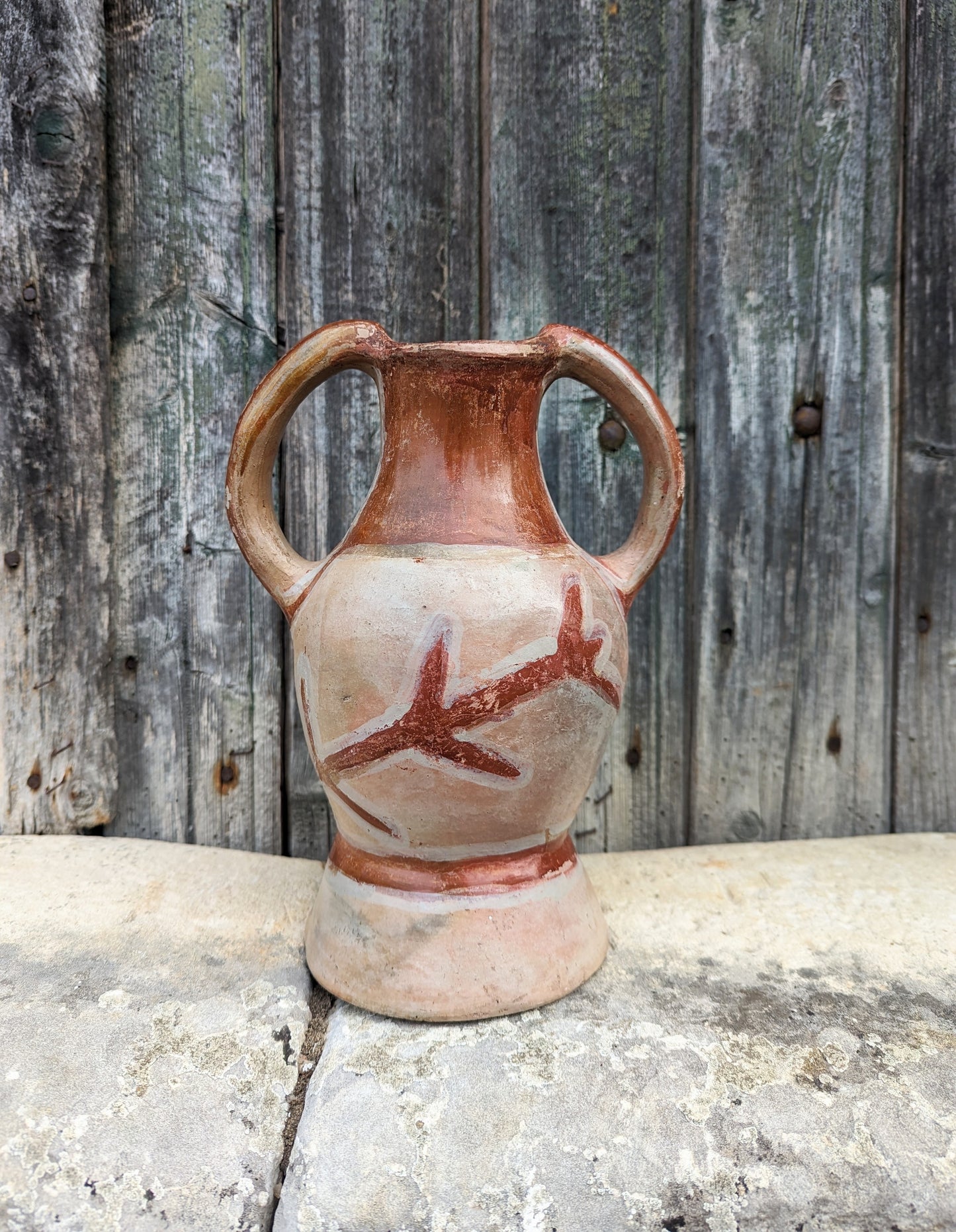 Hand Built Terracotta Handled Vase