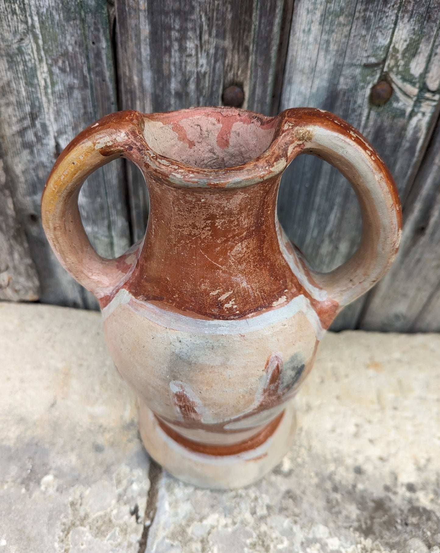 Hand Built Terracotta Handled Vase