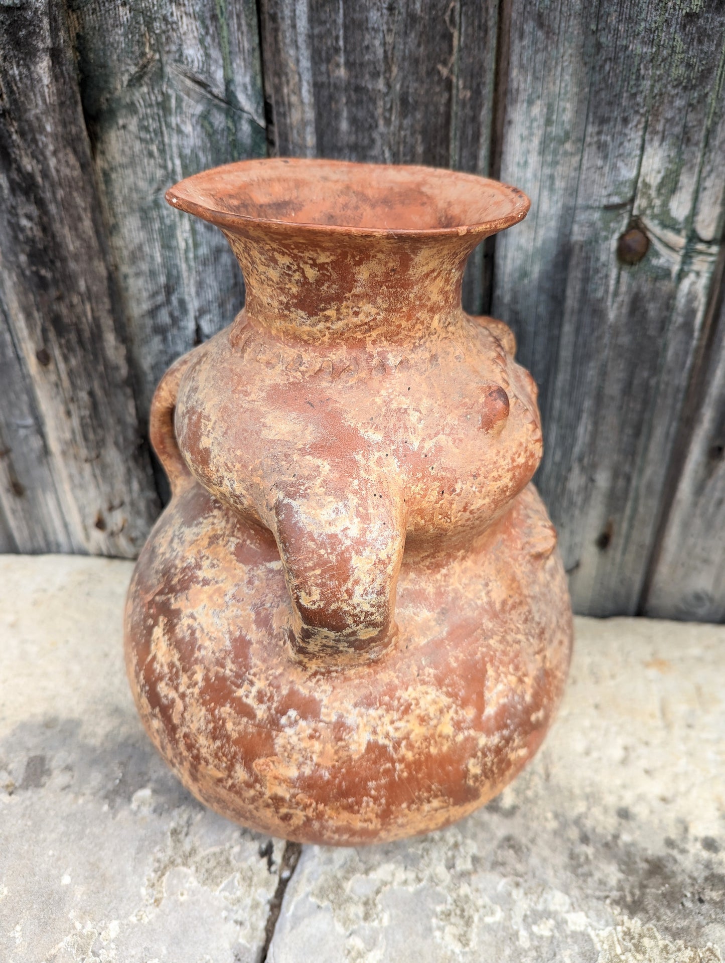 Textured Terracotta Vase