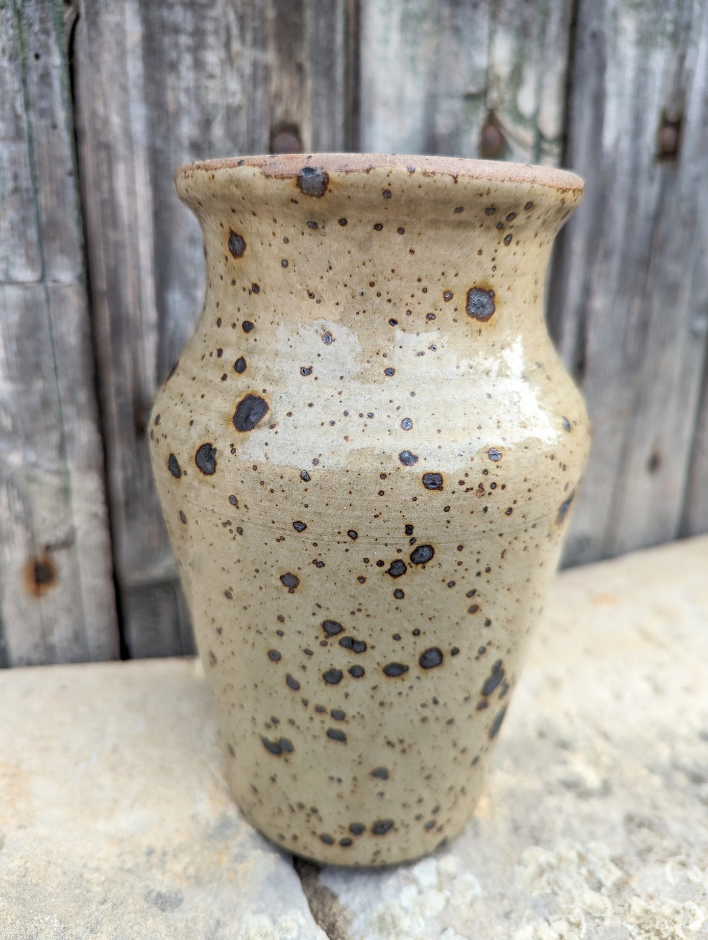 Vintage French Speckled Vase