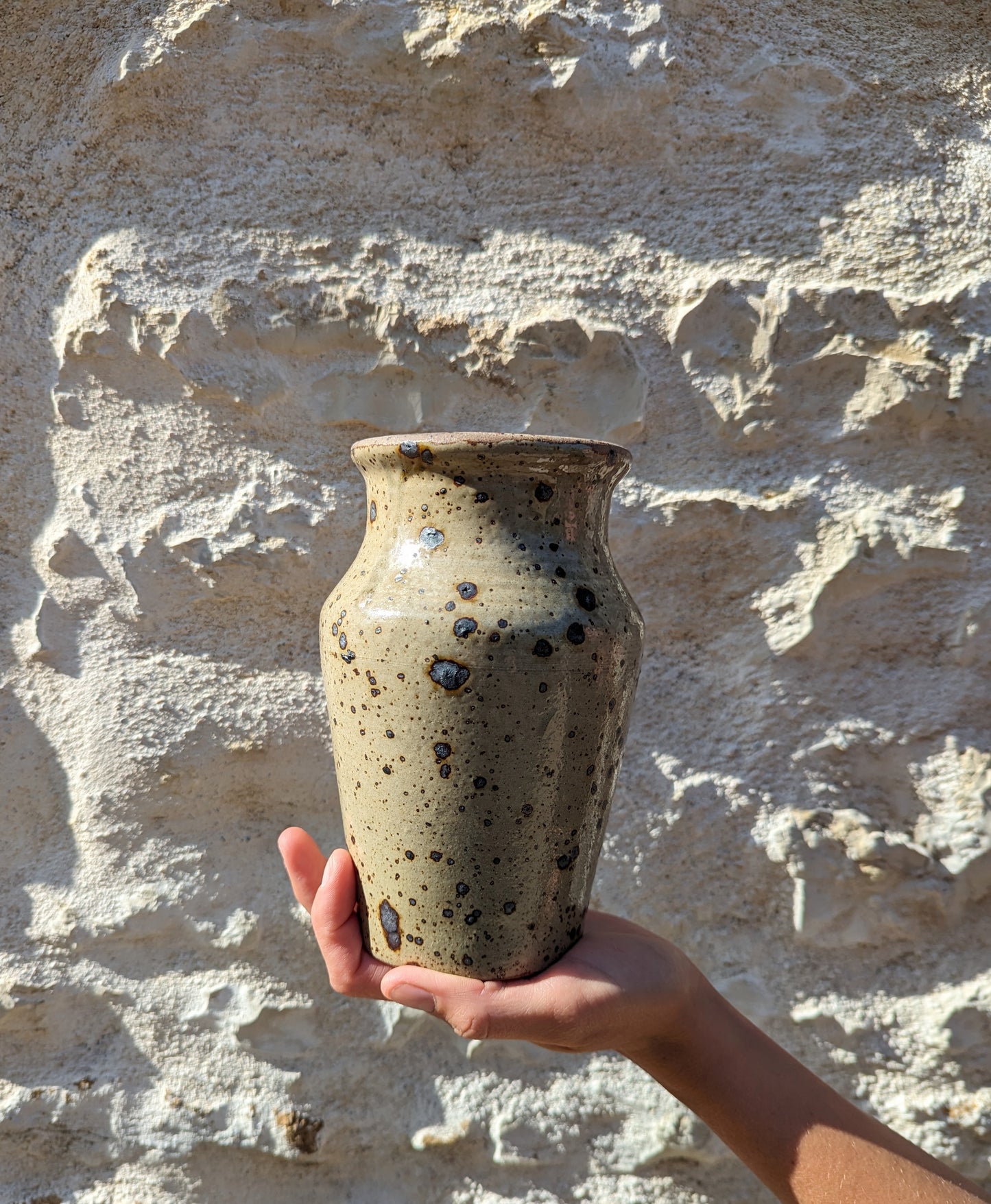 Vintage French Speckled Vase