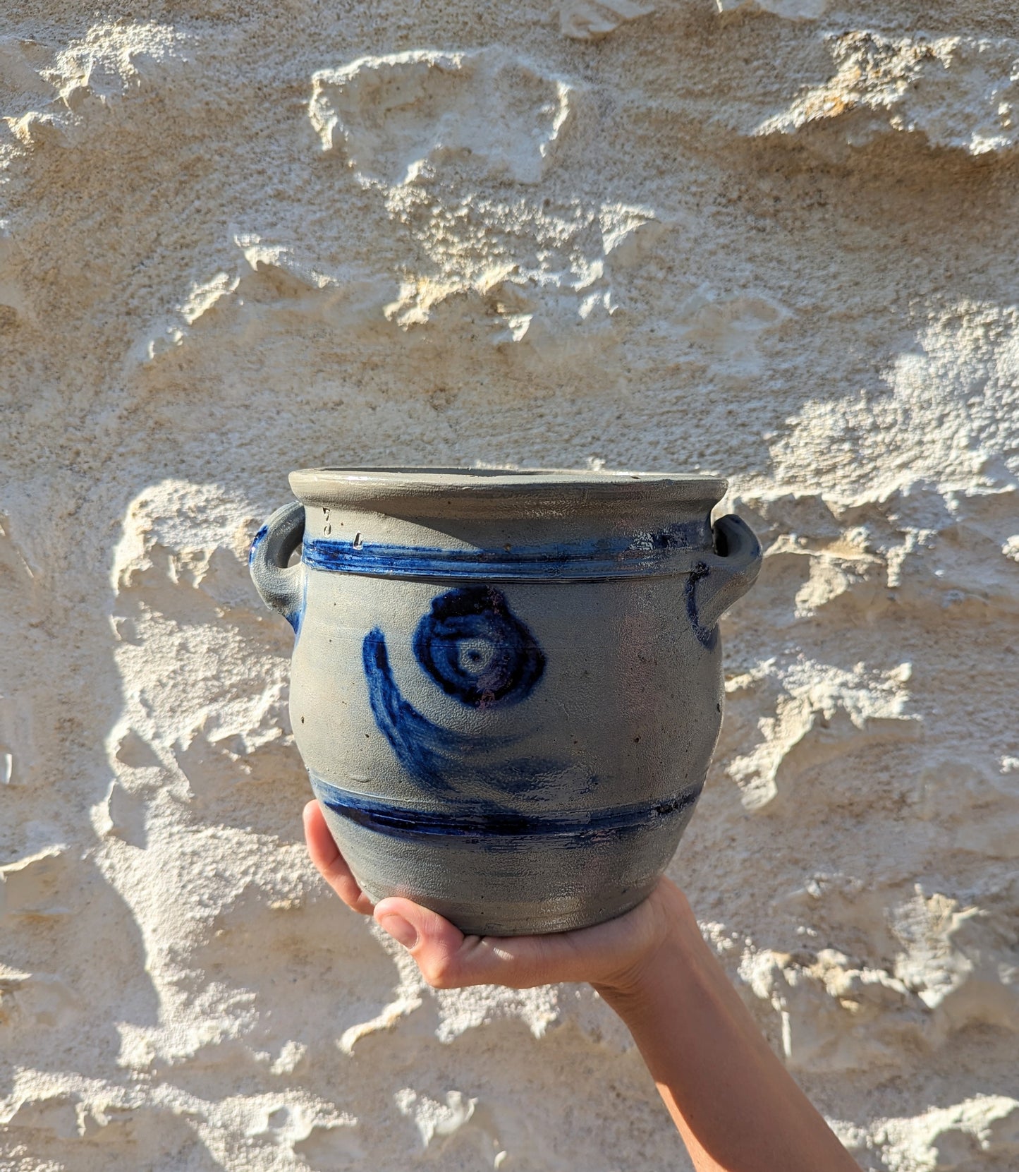 French Cobalt Blue Pot