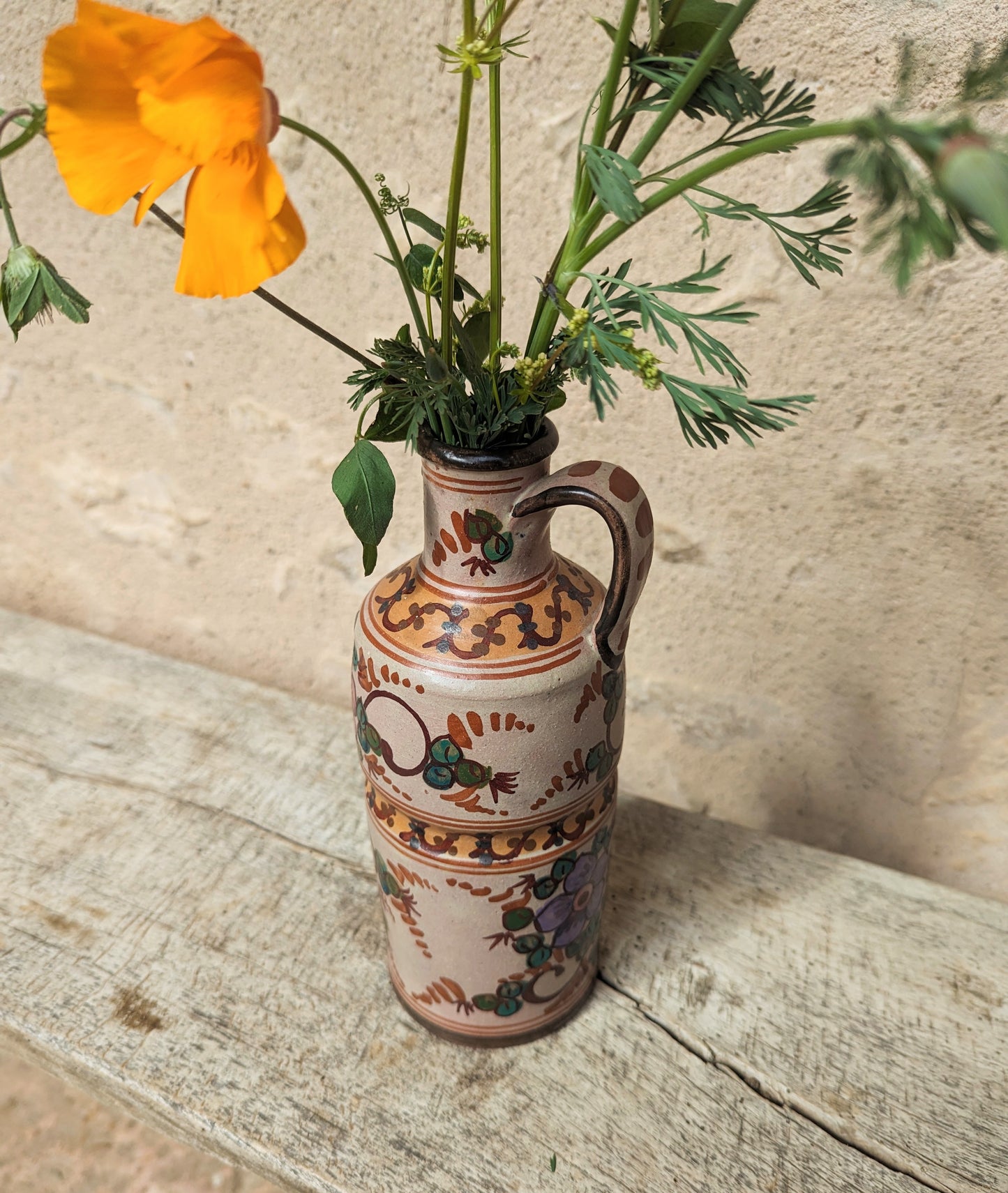 Hand Painted Bottle Vase