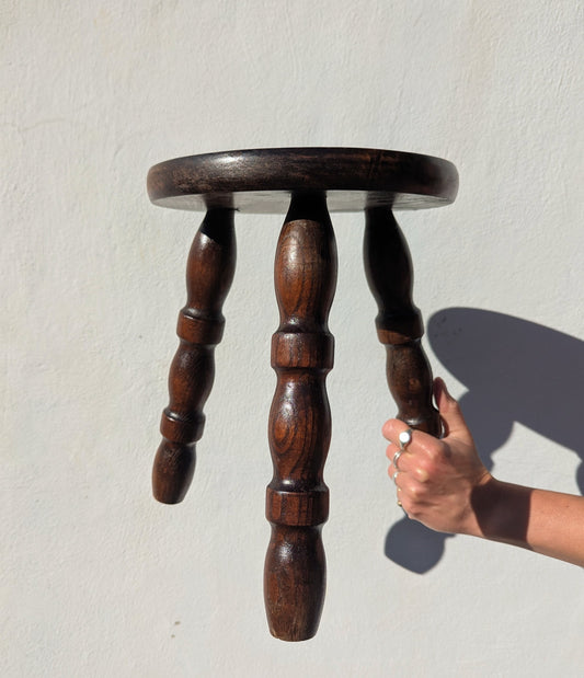 Vintage French Stool Bobbin Stool