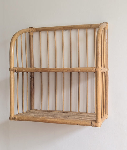 French Vintage Bamboo Shelving