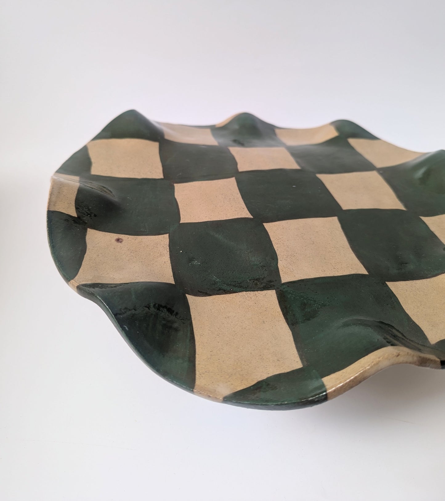 Green Wavy Check Pedestal Seconds