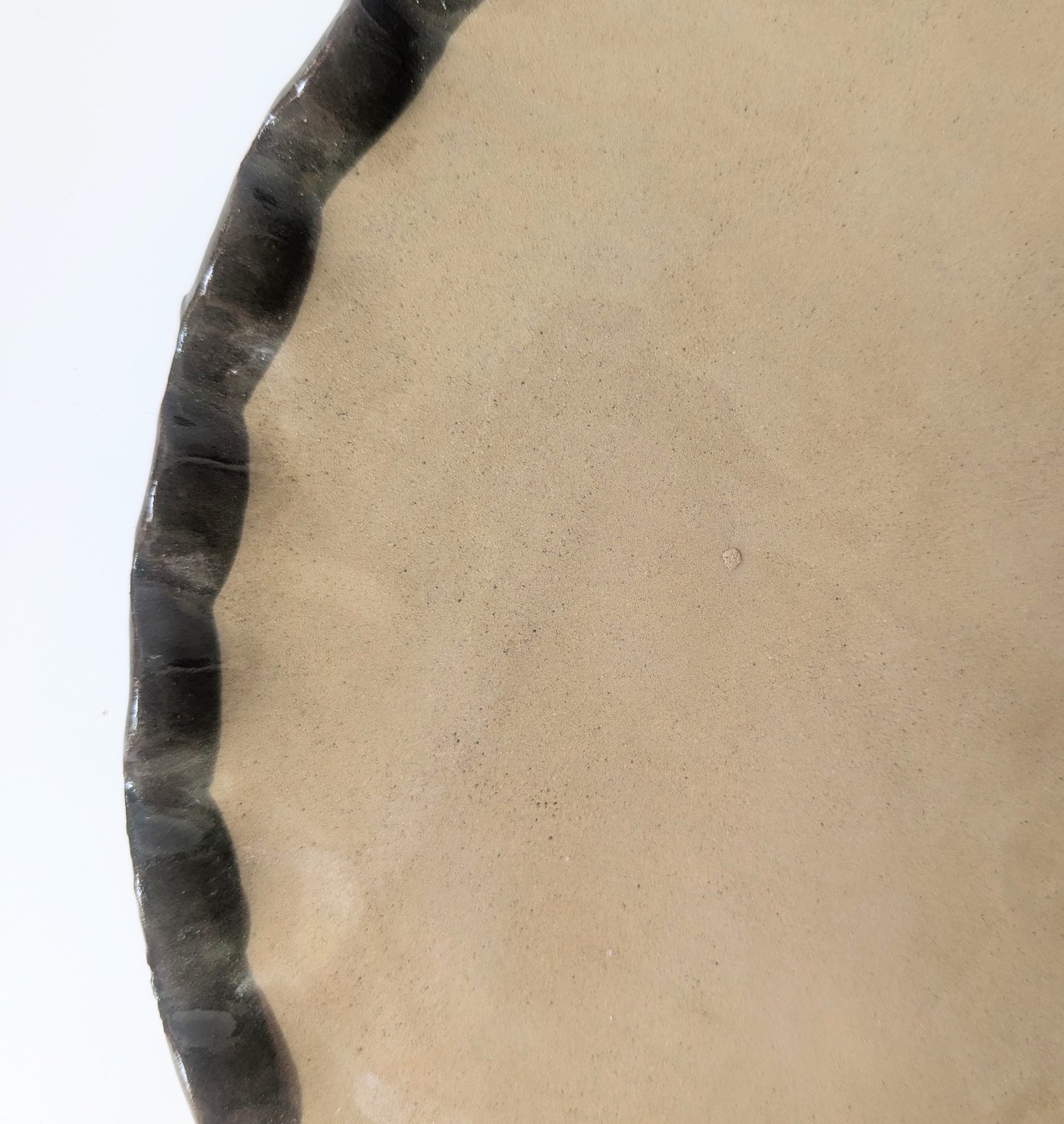 Smokey Olive Frill Platter Seconds