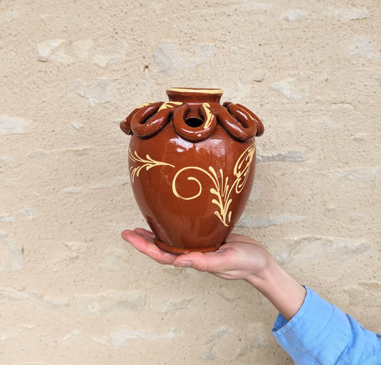 Terracotta Swirled Vase