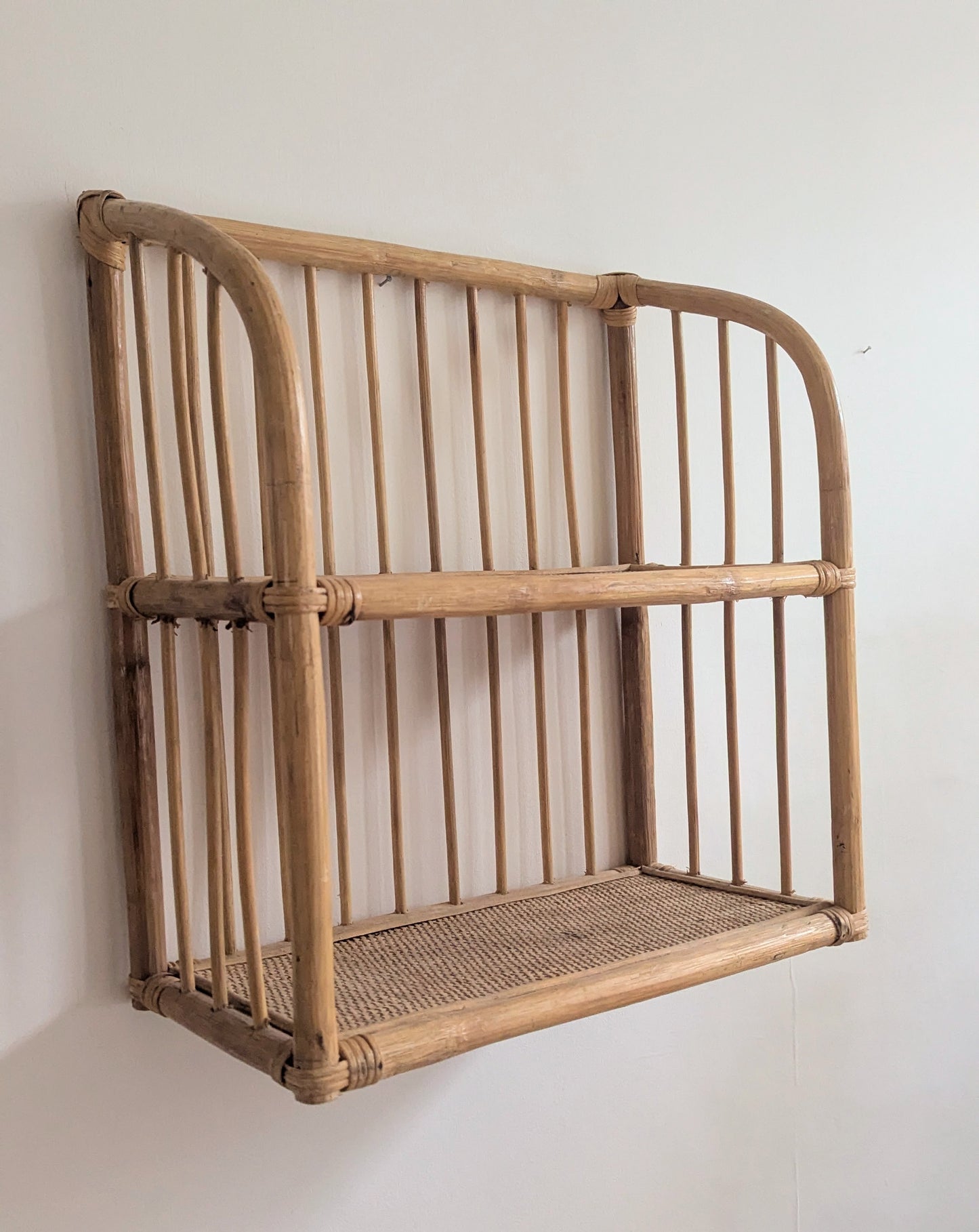 French Vintage Bamboo Shelving