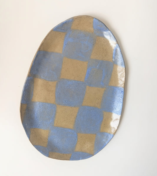 Baby Blue Checks Plate Seconds
