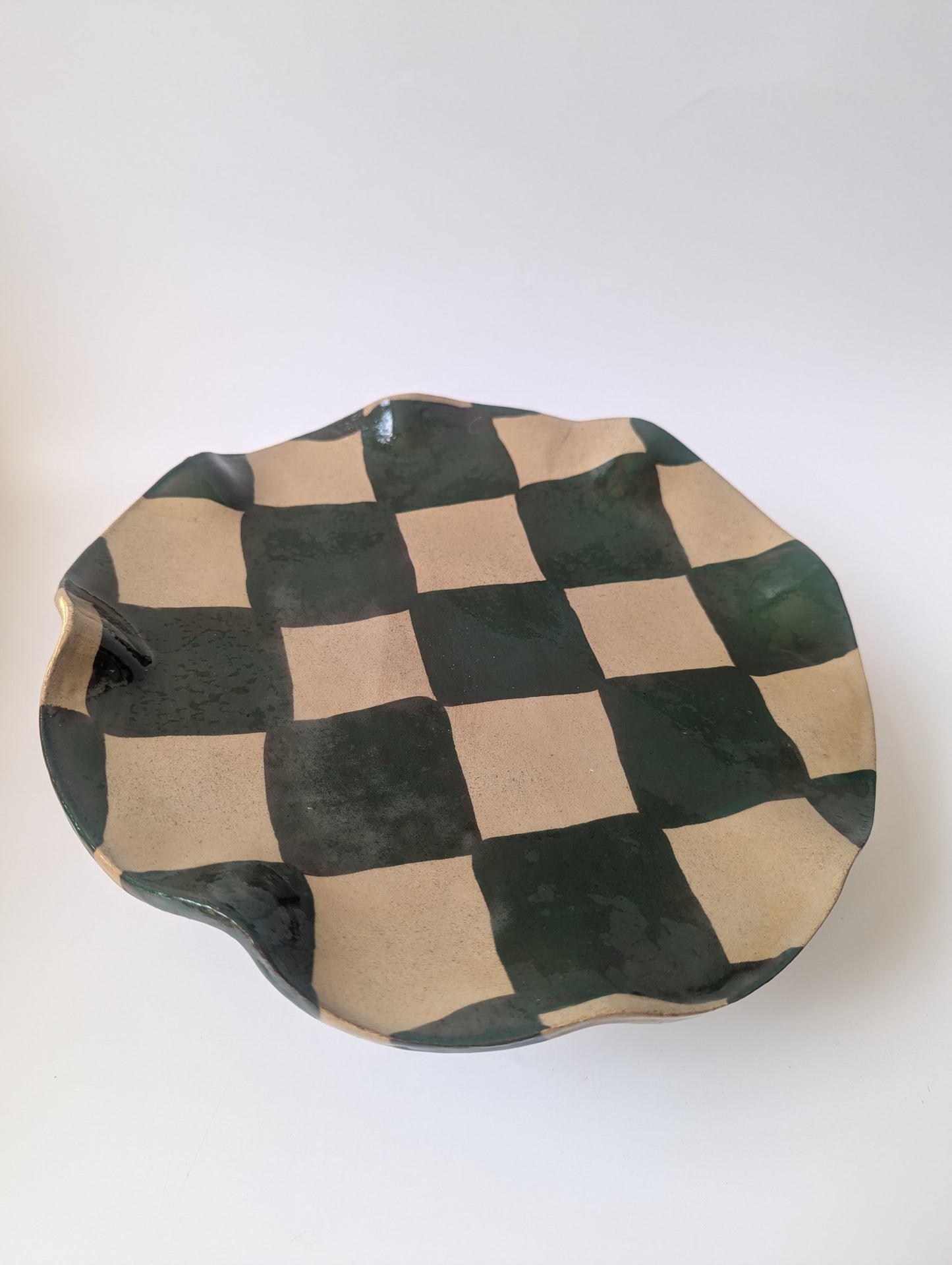 Green Wavy Check Pedestal Seconds