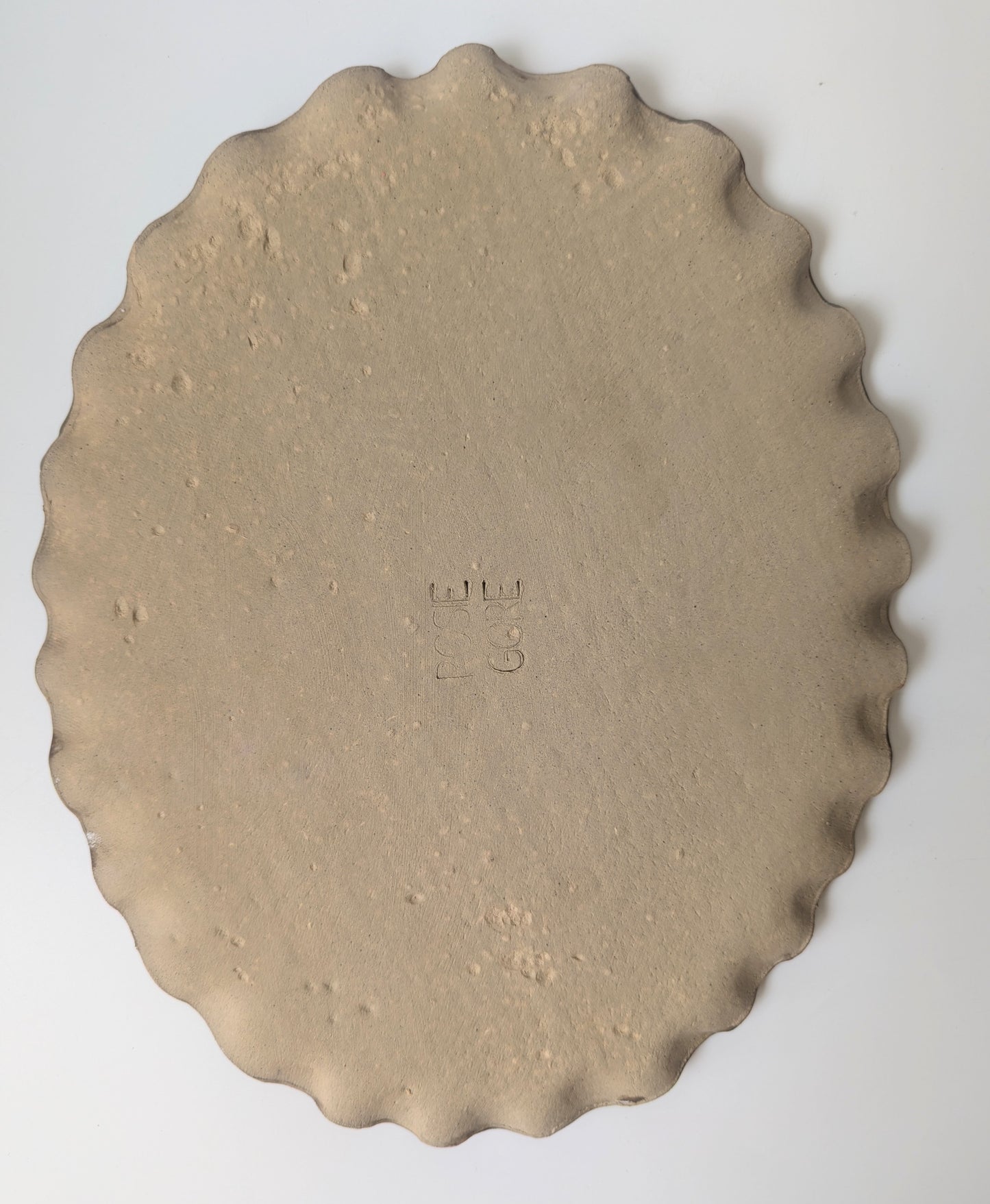 Smokey Olive Frill Platter Seconds