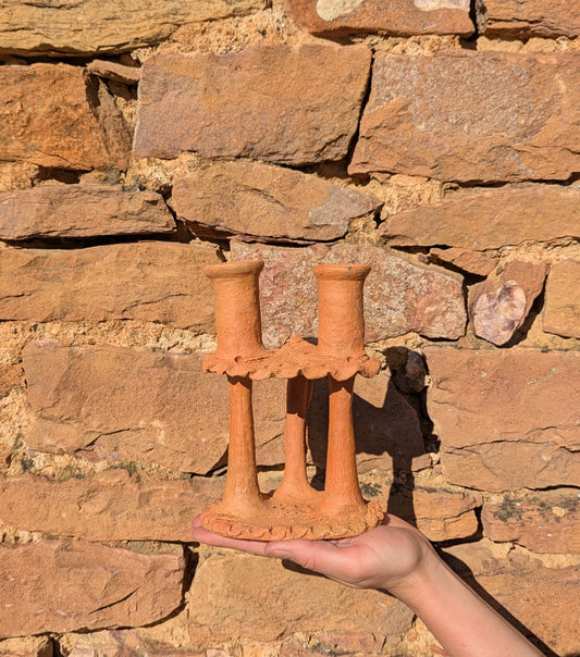 Terracotta Hand Built Candle Holder