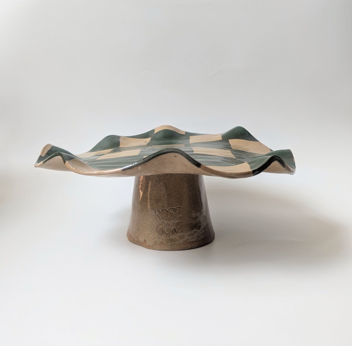 Green Wavy Check Pedestal Seconds