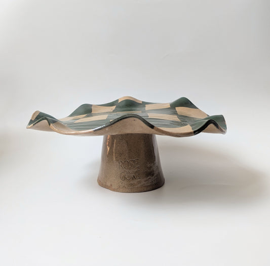 Green Wavy Check Pedestal Seconds