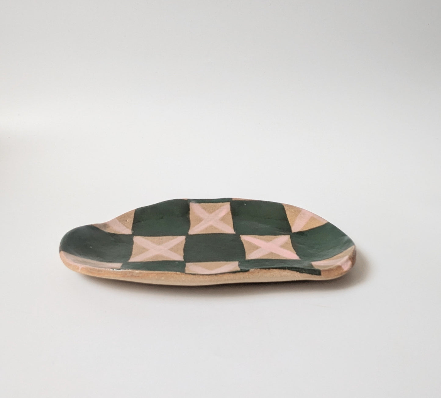 Pink & Green Small Plate Seconds