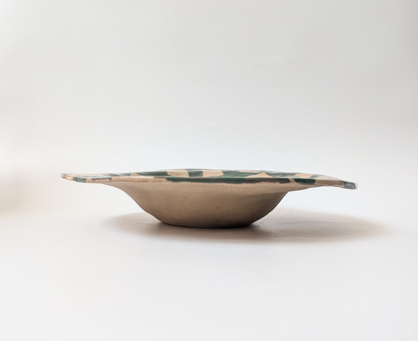 Green Gingham Bowl